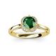 3 - Myrna Round Emerald and Diamond Halo Engagement Ring 