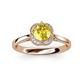 3 - Myrna Round Yellow Sapphire and Diamond Halo Engagement Ring 