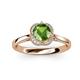 3 - Myrna Green Garnet and Diamond Halo Engagement Ring  