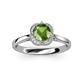 3 - Myrna Green Garnet and Diamond Halo Engagement Ring  