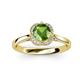 3 - Myrna Green Garnet and Diamond Halo Engagement Ring  