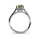 5 - Myrna Green Garnet and Diamond Halo Engagement Ring  
