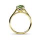 5 - Myrna Green Garnet and Diamond Halo Engagement Ring  