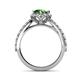 6 - Florus Green Garnet and Diamond Halo Engagement Ring  