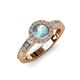 3 - Meir Aquamarine and Diamond Halo Engagement Ring 