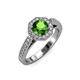 4 - Aura @CenterStone and @SideStone Halo Engagement Ring  