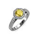 4 - Aura Yellow Sapphire and Diamond Halo Engagement Ring  