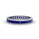 1 - Rebica 3.00 mm Princess Cut Blue Sapphire Eternity Band 