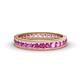 1 - Rebica 3.00 mm Princess Cut Pink Sapphire Eternity Band 