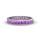 1 - Rebica 3.00 mm Princess Cut Amethyst Eternity Band 
