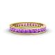 1 - Rebica 3.00 mm Princess Cut Amethyst Eternity Band 