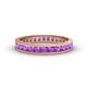 1 - Rebica 3.00 mm Princess Cut Amethyst Eternity Band 