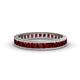 1 - Rebica 3.00 mm Princess Cut Red Garnet Eternity Band 
