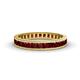 1 - Rebica 3.00 mm Princess Cut Red Garnet Eternity Band 