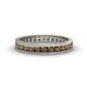 1 - Rebica 3.00 mm Princess Cut Smoky Quartz Eternity Band 