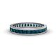 1 - Rebica 3.00 mm Princess Cut Blue Diamond Eternity Band 