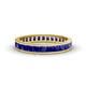 1 - Rebica 3.00 mm Princess Cut Blue Sapphire Eternity Band 