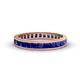 1 - Rebica 3.00 mm Princess Cut Blue Sapphire Eternity Band 