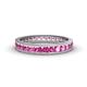 1 - Rebica 3.00 mm Princess Cut Pink Sapphire Eternity Band 