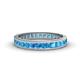 1 - Rebica 3.00 mm Princess Cut Blue Topaz Eternity Band 