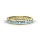 1 - Rebica 3.00 mm Princess Cut Aquamarine Eternity Band 