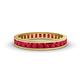 1 - Rebica 3.00 mm Princess Cut Ruby Eternity Band 