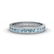 1 - Rebica 3.00 mm Princess Cut Aquamarine Eternity Band 