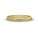1 - Rebica 2.00 mm Princess Cut Yellow Sapphire and Diamond Eternity Band 