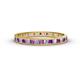 1 - Rebica 2.00 mm Princess Cut Amethyst and Diamond Eternity Band 