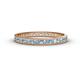 1 - Rebica 2.00 mm Princess Cut Aquamarine and Diamond Eternity Band 