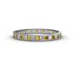 1 - Rebica 2.00 mm Princess Cut Citrine and Diamond Eternity Band 