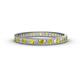 1 - Rebica 2.00 mm Princess Cut Yellow Sapphire and Diamond Eternity Band 