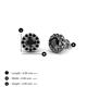 4 - Bernice Black Diamond Stud Earrings 