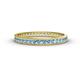 1 - Rebica 2.00 mm Princess Cut Aquamarine Eternity Band 