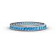 1 - Rebica 2.00 mm Princess Cut Blue Topaz Eternity Band 