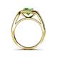 6 - Aura Green Garnet and Diamond Halo Engagement Ring  
