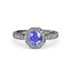 3 - Aura Tanzanite and Diamond Halo Engagement Ring  