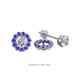 1 - Serena 0.50 ctw (2.00 mm) Round Tanzanite Jackets Earrings 