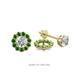 1 - Serena 0.66 ctw (2.00 mm) Round Green Garnet Jackets Earrings 