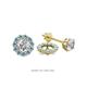 1 - Serena 0.40 ctw (2.00 mm) Round Aquamarine Jackets Earrings 