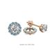 1 - Serena 0.40 ctw (2.00 mm) Round Aquamarine Jackets Earrings 