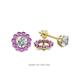 1 - Serena 0.40 ctw (2.00 mm) Round Amethyst Jackets Earrings 