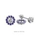 1 - Serena 0.40 ctw (2.00 mm) Round Iolite Jackets Earrings 