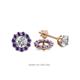 1 - Serena 0.40 ctw (2.00 mm) Round Iolite Jackets Earrings 