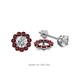 1 - Serena 0.66 ctw (2.00 mm) Round Red Garnet Jackets Earrings 