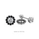 1 - Serena 0.57 ctw (2.00 mm) Round Black Diamond Jackets Earrings 
