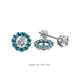 1 - Serena 0.45 ctw (2.00 mm) Round London Blue Topaz Jackets Earrings 