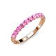 4 - Clara 3.00 mm Pink Sapphire 10 Stone Wedding Band 