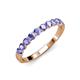 4 - Clara 3.00 mm Tanzanite 10 Stone Wedding Band 