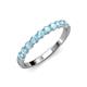 4 - Clara 3.00 mm Aquamarine 10 Stone Wedding Band 